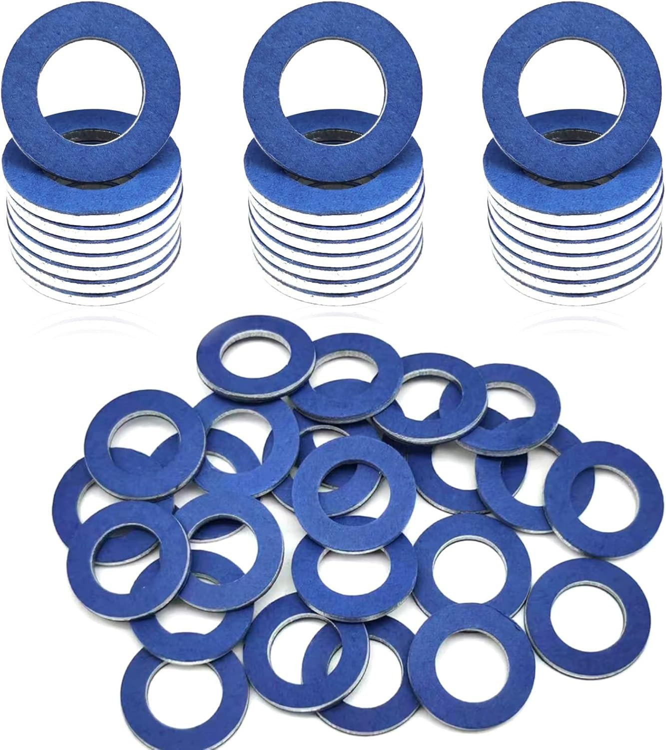 24PCS 12mm Aluminum Oil Drain Plug Crush Washer Gaskets, OEM: 90430-12031 90430-
