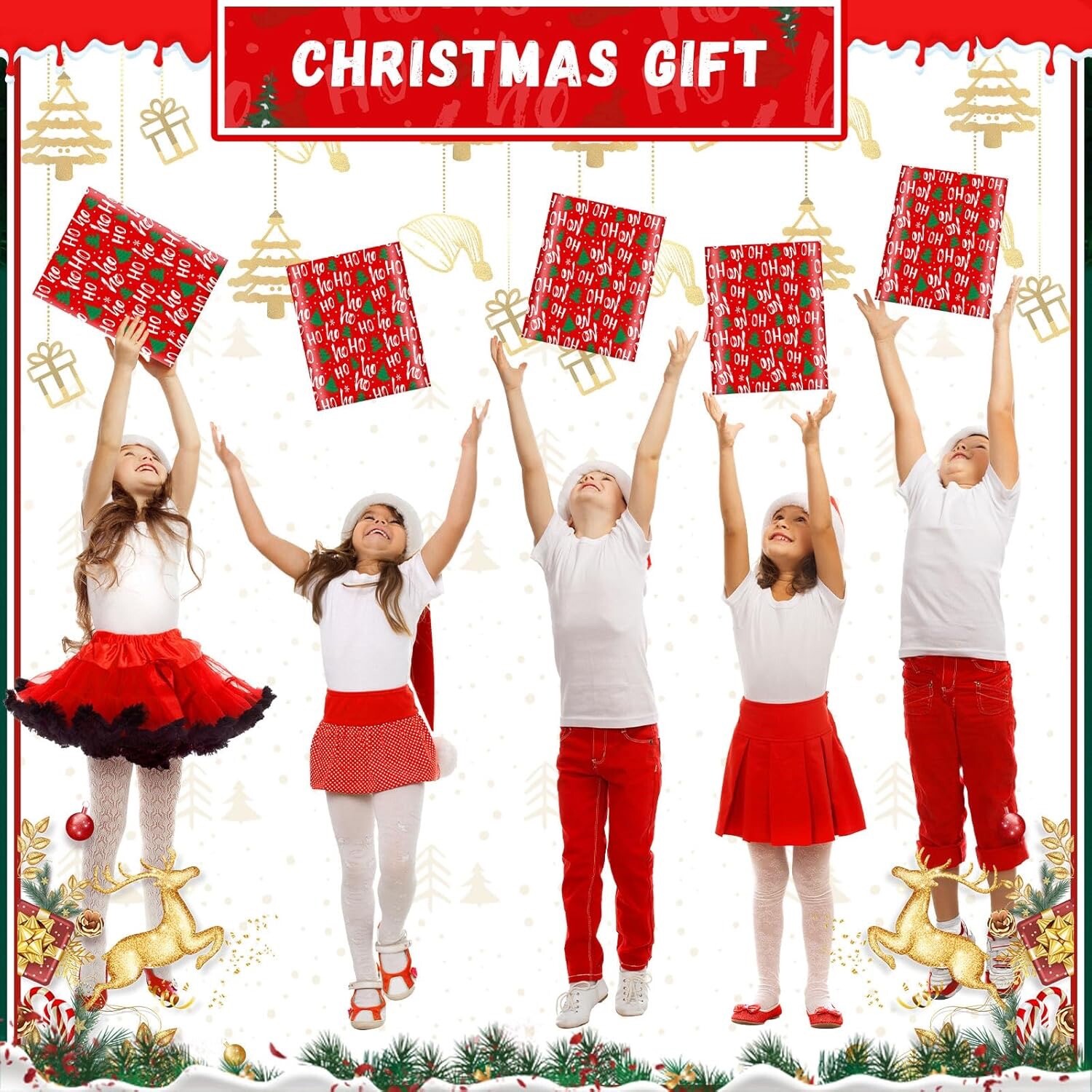 50 Pcs Christmas Poly Bubble Mailers Christmas Padded Envelopes 8.27 x 9.45 Inch