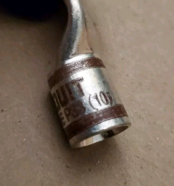Panduit LCAX2-14-E Copper Compression Lug 1 Hole Brown Die P33 10 2 Str/Flex