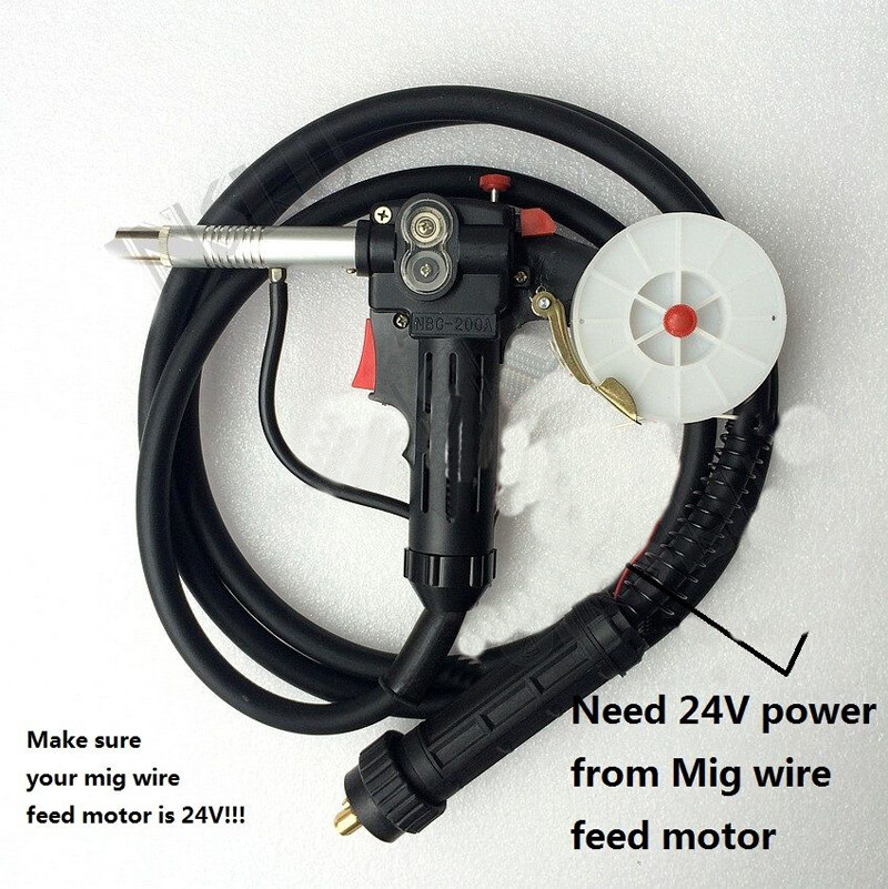 Euro Adpator MIG Welder Spool Gun Wire Feed 9.8ft(3m) Aluminum Spool Gun