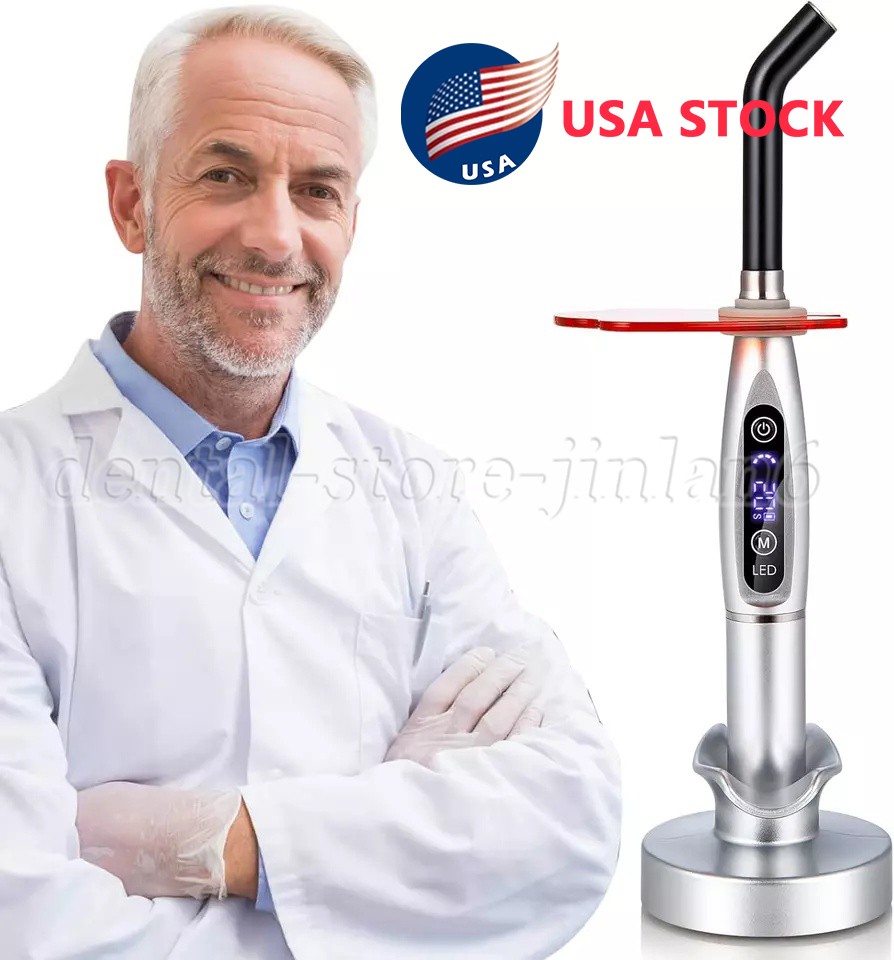 Dental Wireless Cordless LED Cure Curing Light Lamp 2000mw 5W Tool Resin Cure