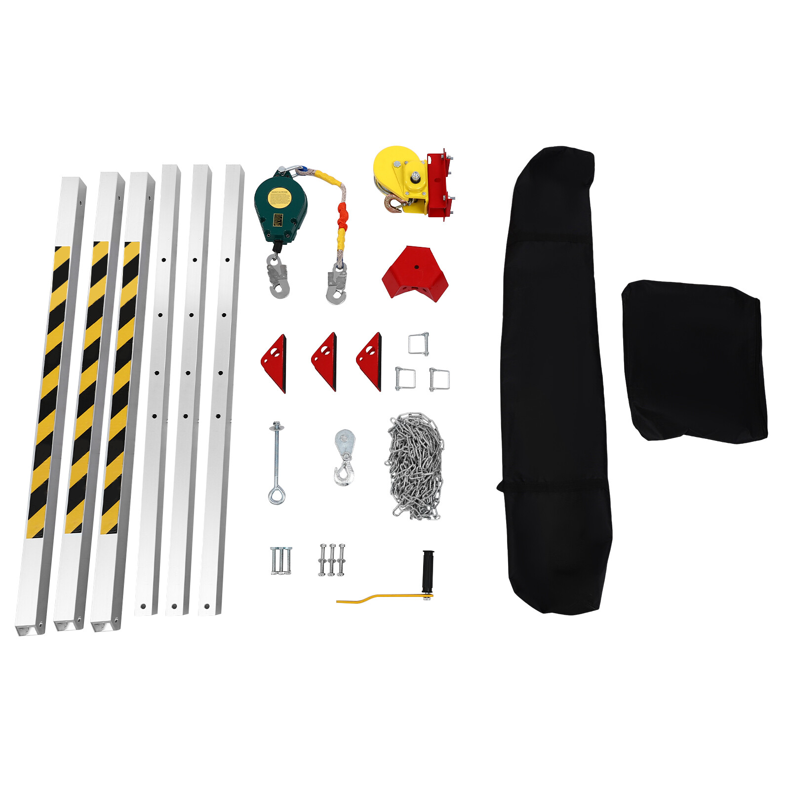 Confined Space Tripod Kit 1200lbs Portable Rescue Tripod 5-6.5ft Adjustable Legs