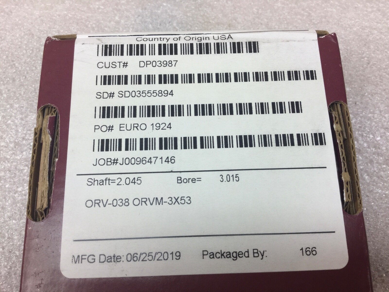 INPRO 2000-S-38254-5 BEARING ISOLATOR 3.015″ BORE 2.045″ SHAFT NEW IN BOX