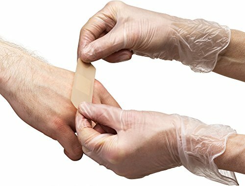 Disposable Plastic Vinyl Clear Gloves Allergy Latex &Powder Free,S/M/L 100 Count