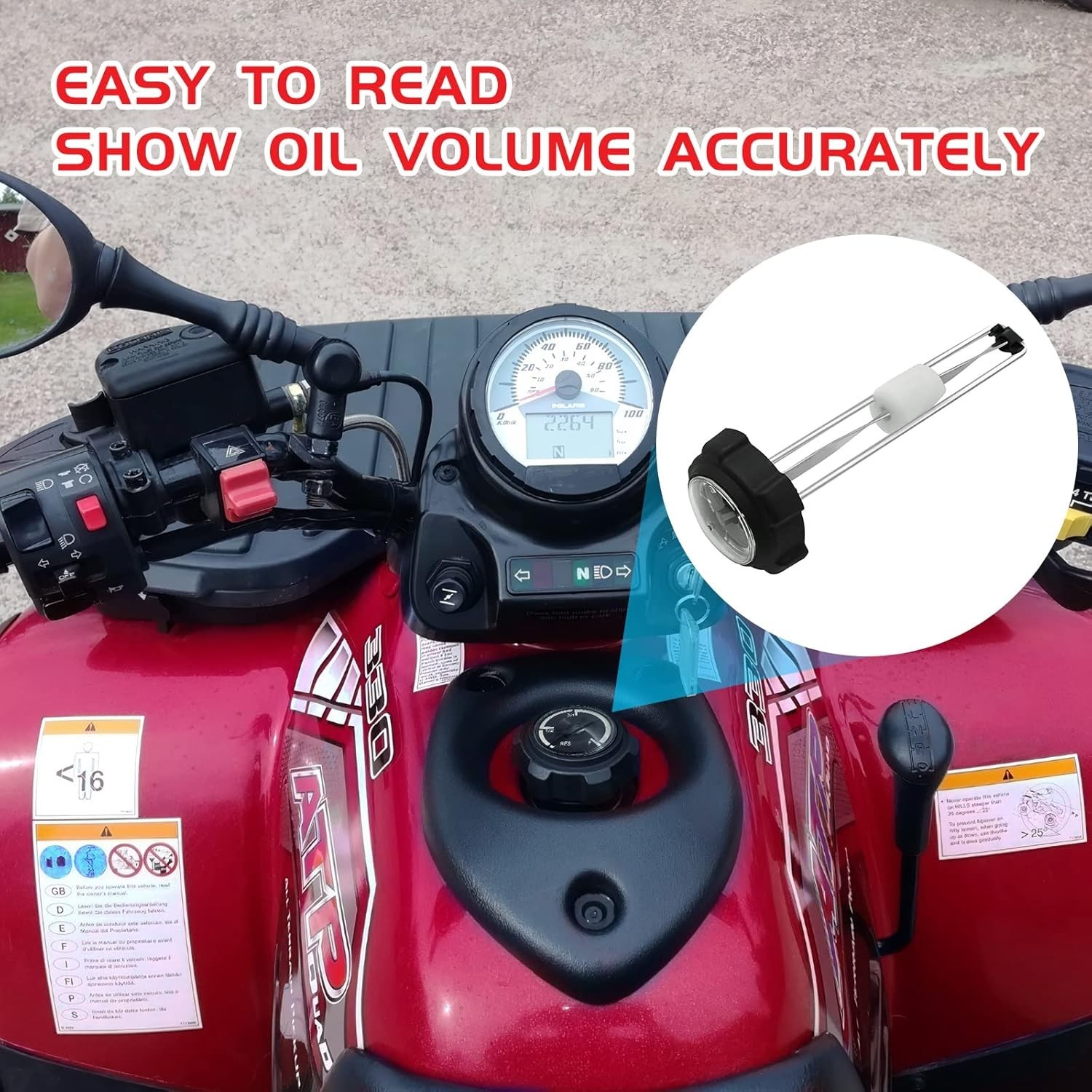 Polaris ATV Fuel Gauge Gas Cap for Magnum, Trail Boss, Sportsman & More