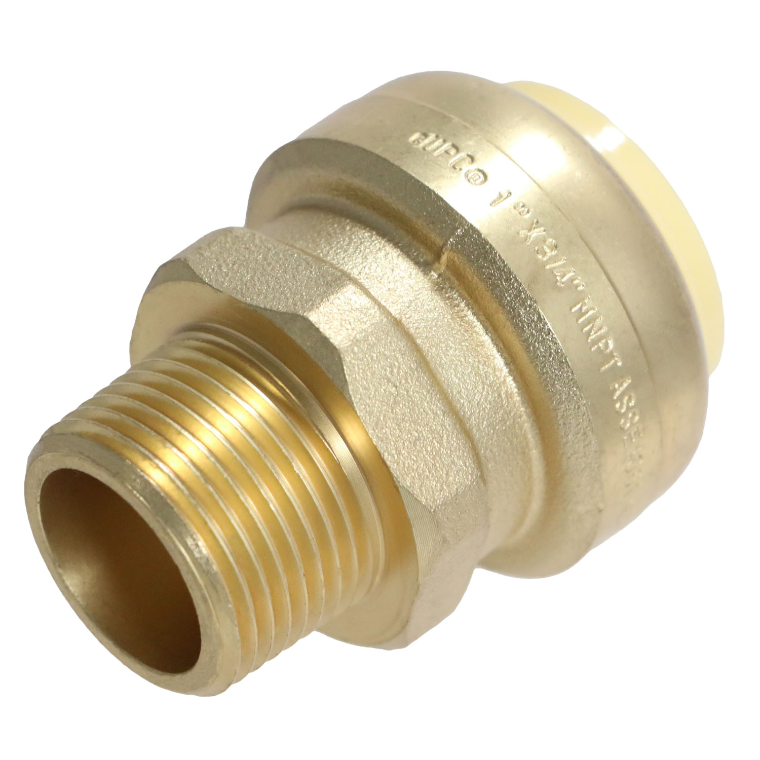 10 PIECES 1″ PUSH FIT X 3/4″ MALE ADAPTER MNPT, LEAD FREE BRASS