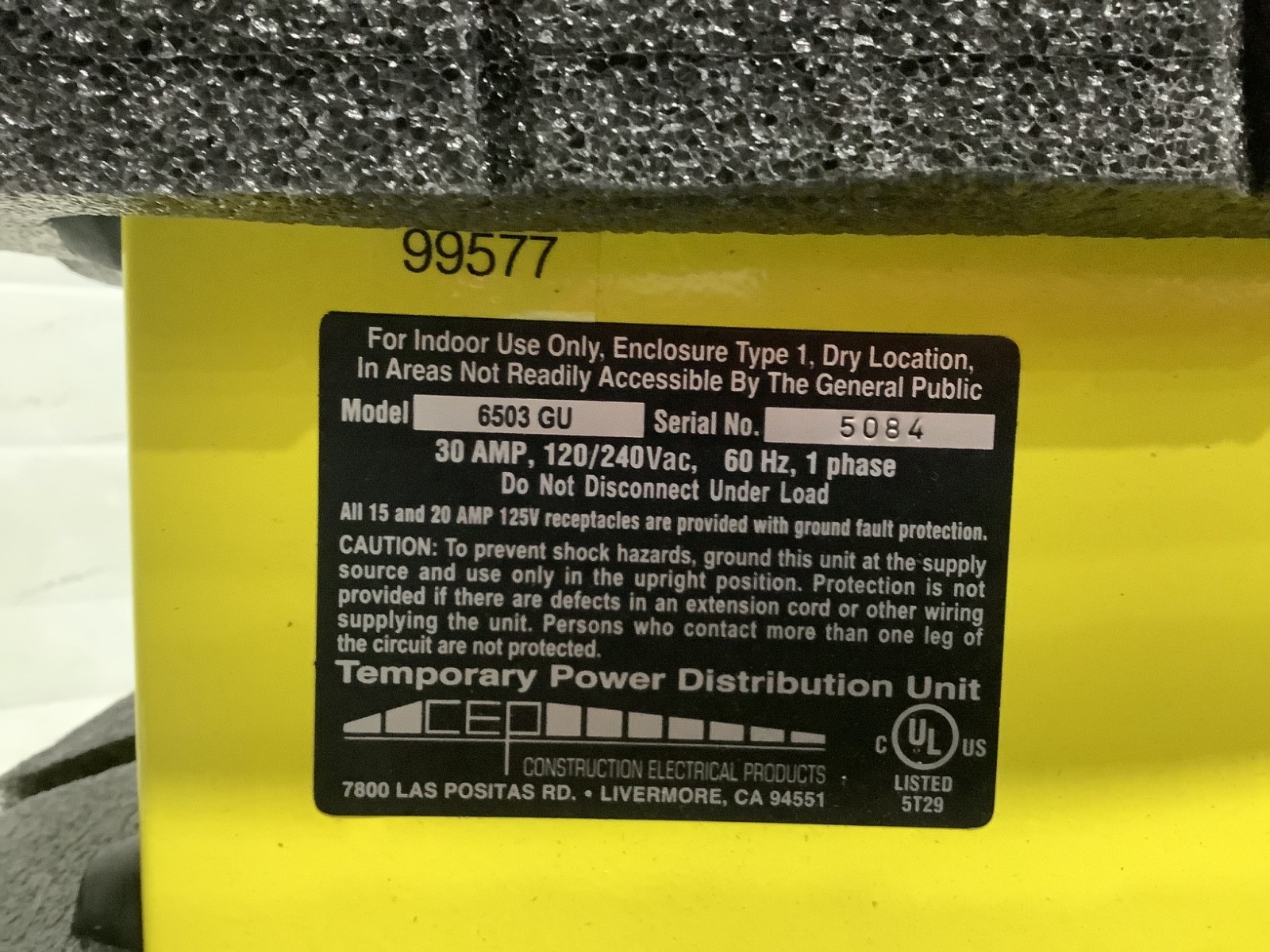 CEP Mini Temporary Power Box 30 AMP 120/240Vac 60Hz 1 phase