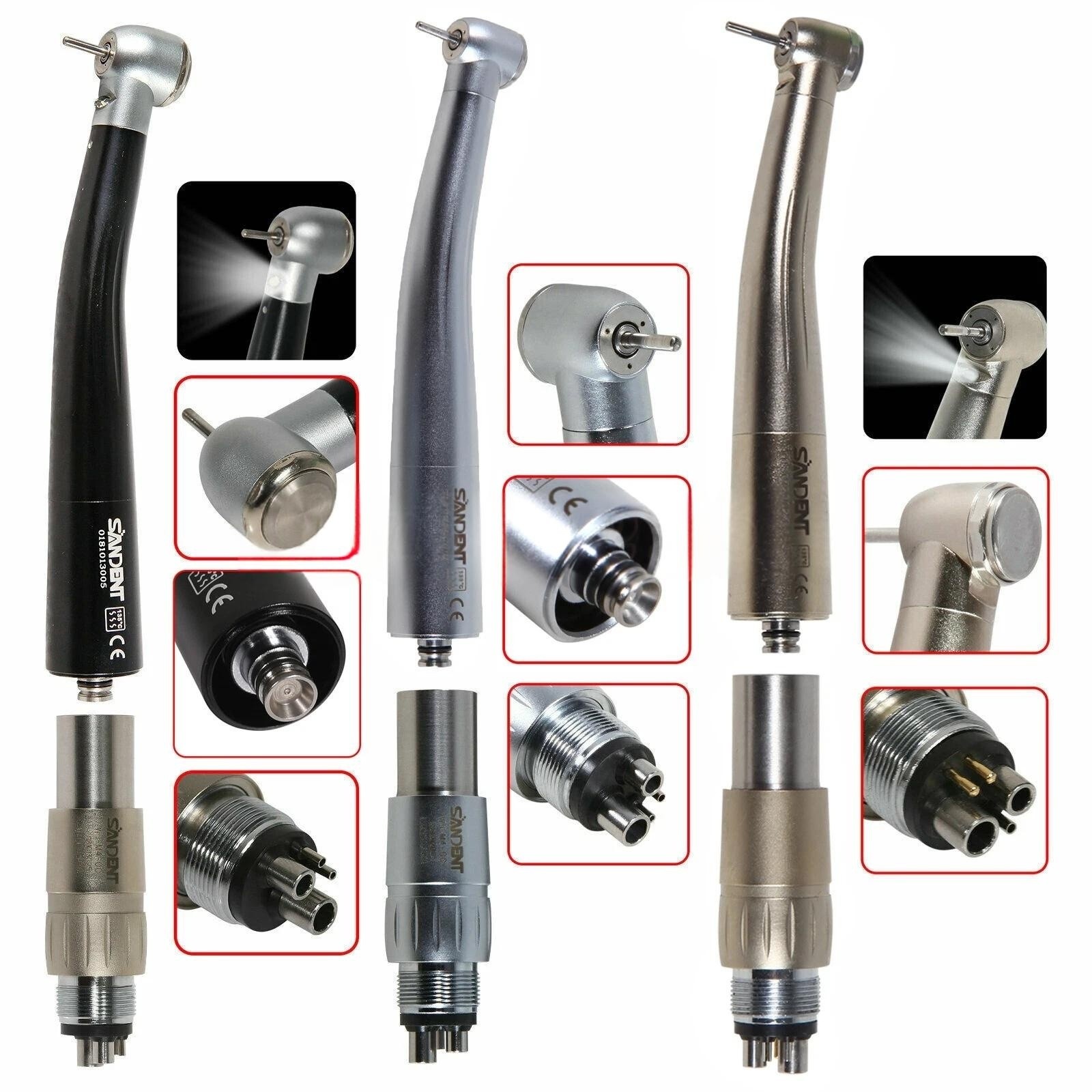 NSK Style Dental High Speed/E-generator/Fiber Optic LED Handpiece 4/6H Coupler