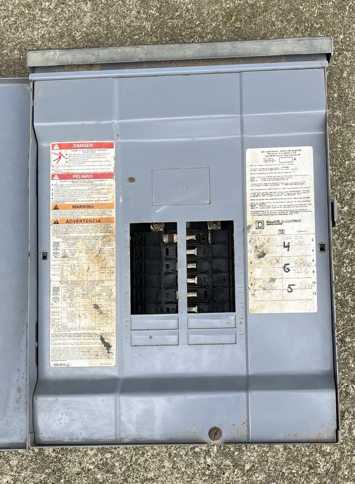 Square D QO Load Center Type 3R Enclosure
