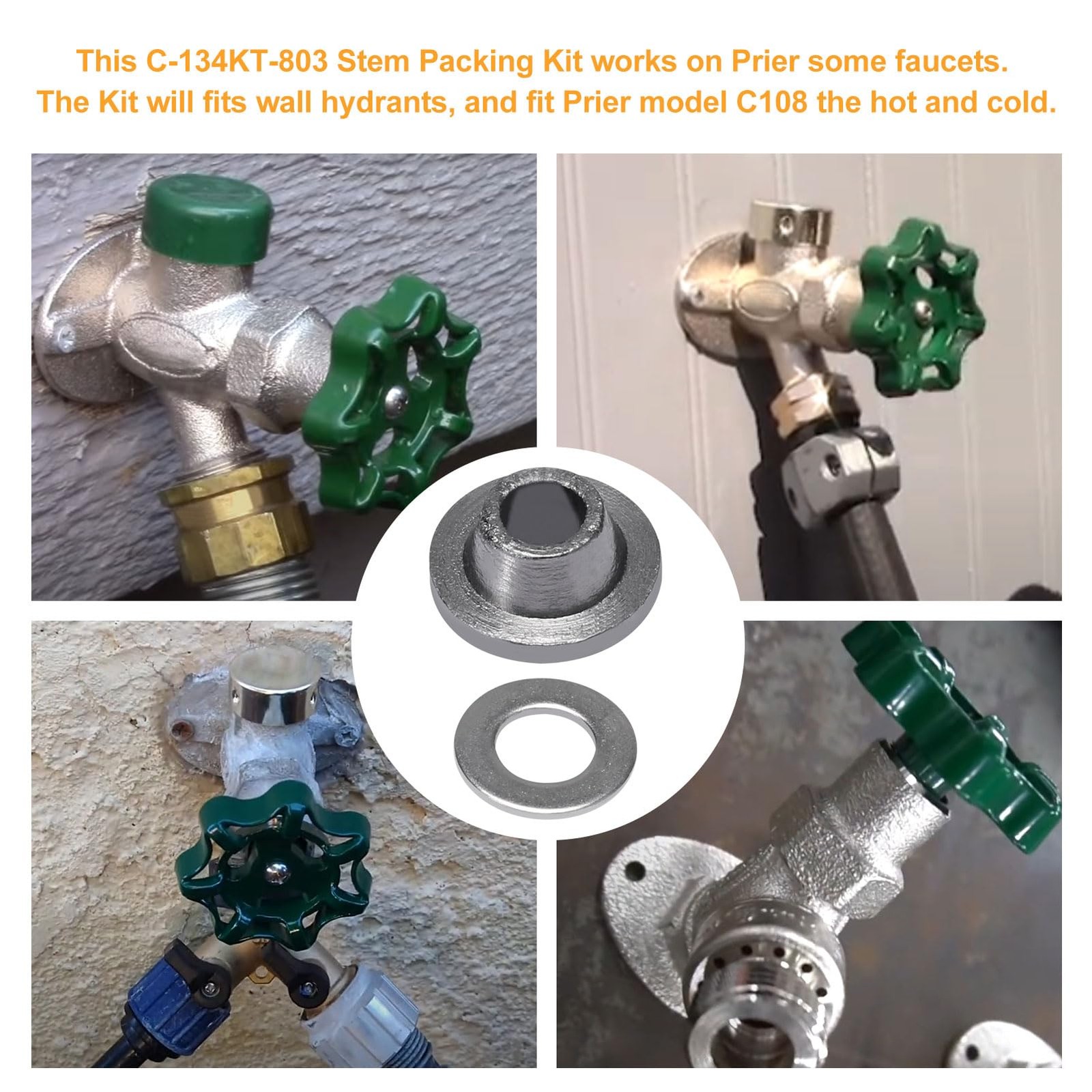 C-134KT-803 Stem Packing Kit Replace for Prier C-134/135/144/154, Fits for…