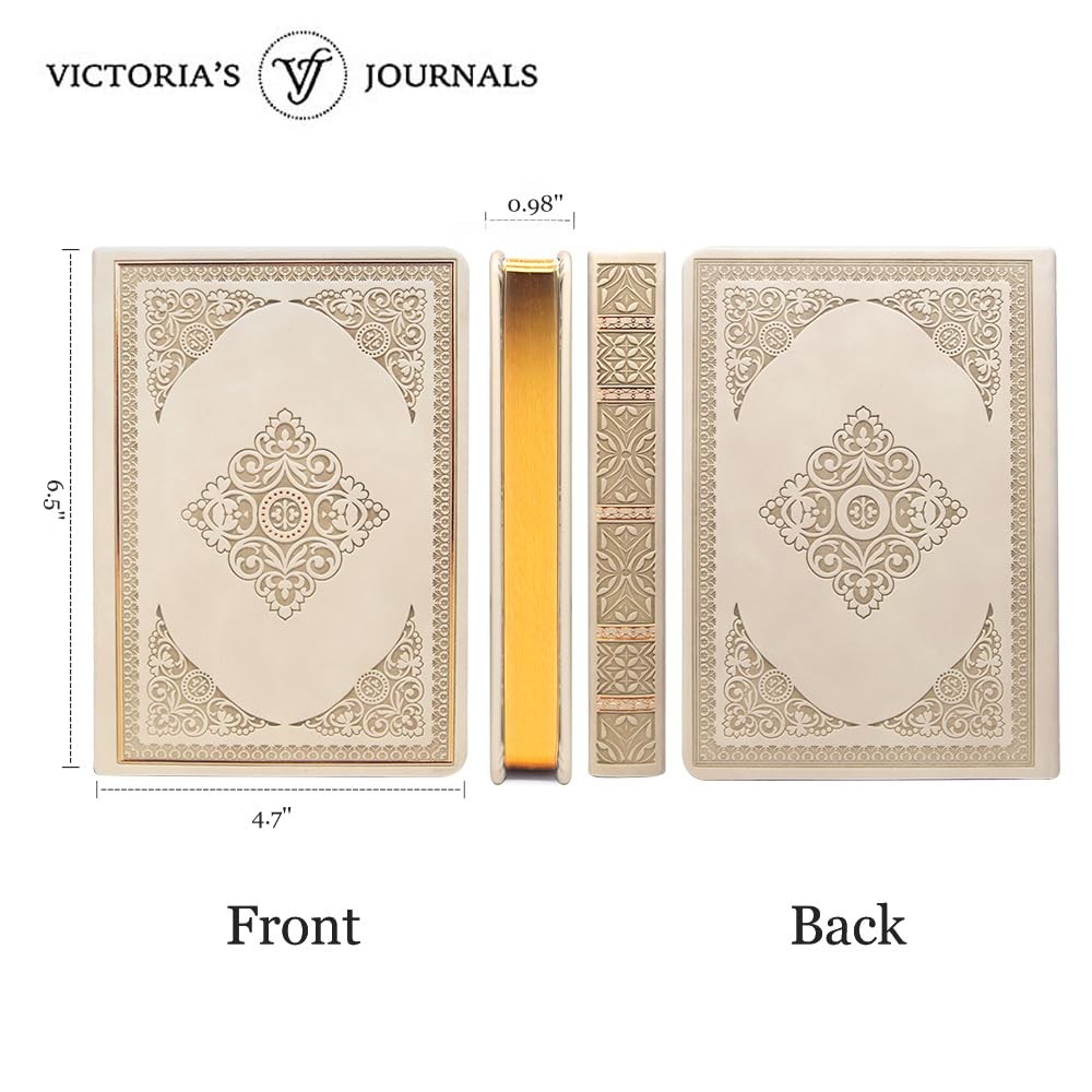 Vintage Journal Faux Leather Gilded Edge Hardcover