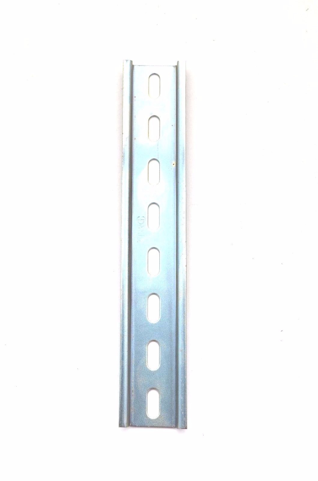 5 Pieces DIN Rail Slotted Steel Zinc Plated RoHS 8 in. long 35mm 7.5mm