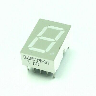 1 DIGIT RED 7 SEGMENT LED DISPLAY 18x12mm SLLBD1511SR-A21