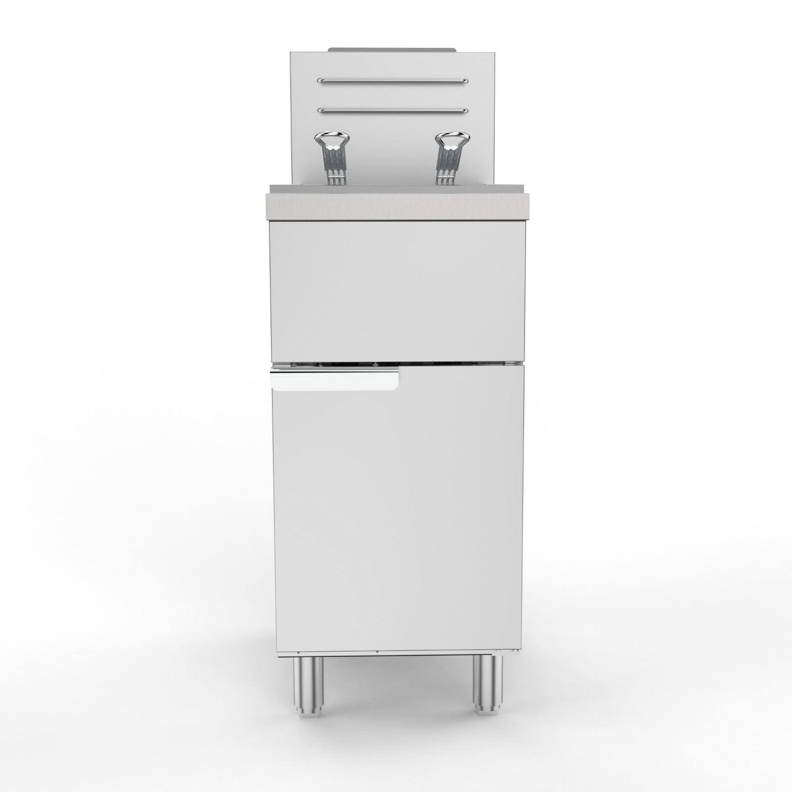 Commercial Floor Standing Propane Gas Deep Fryer 3-Burner 90000BTU 40lb Capacity