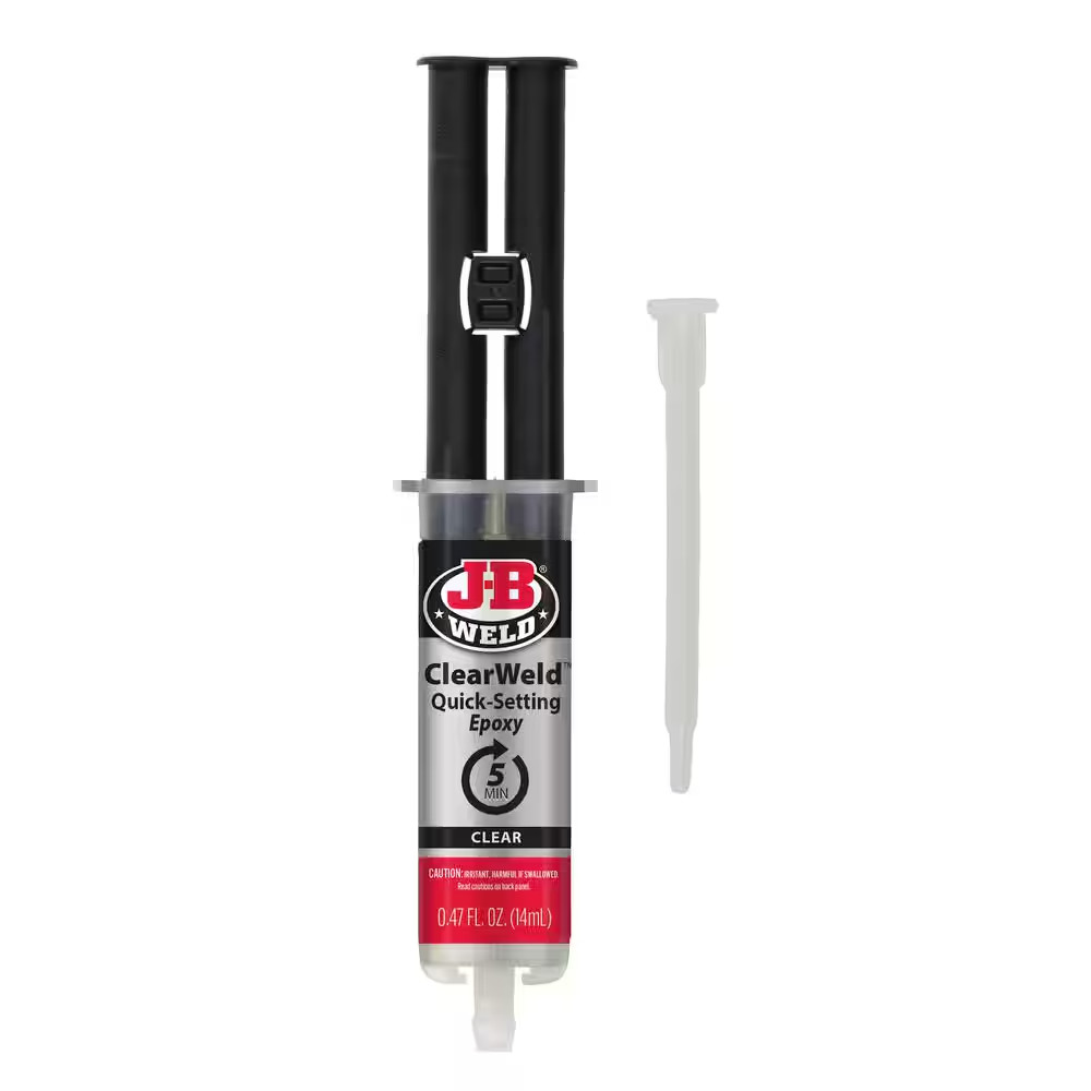 JB Weld 50114H ClearWeld Quick Setting Epoxy, Clear 0.47 oz