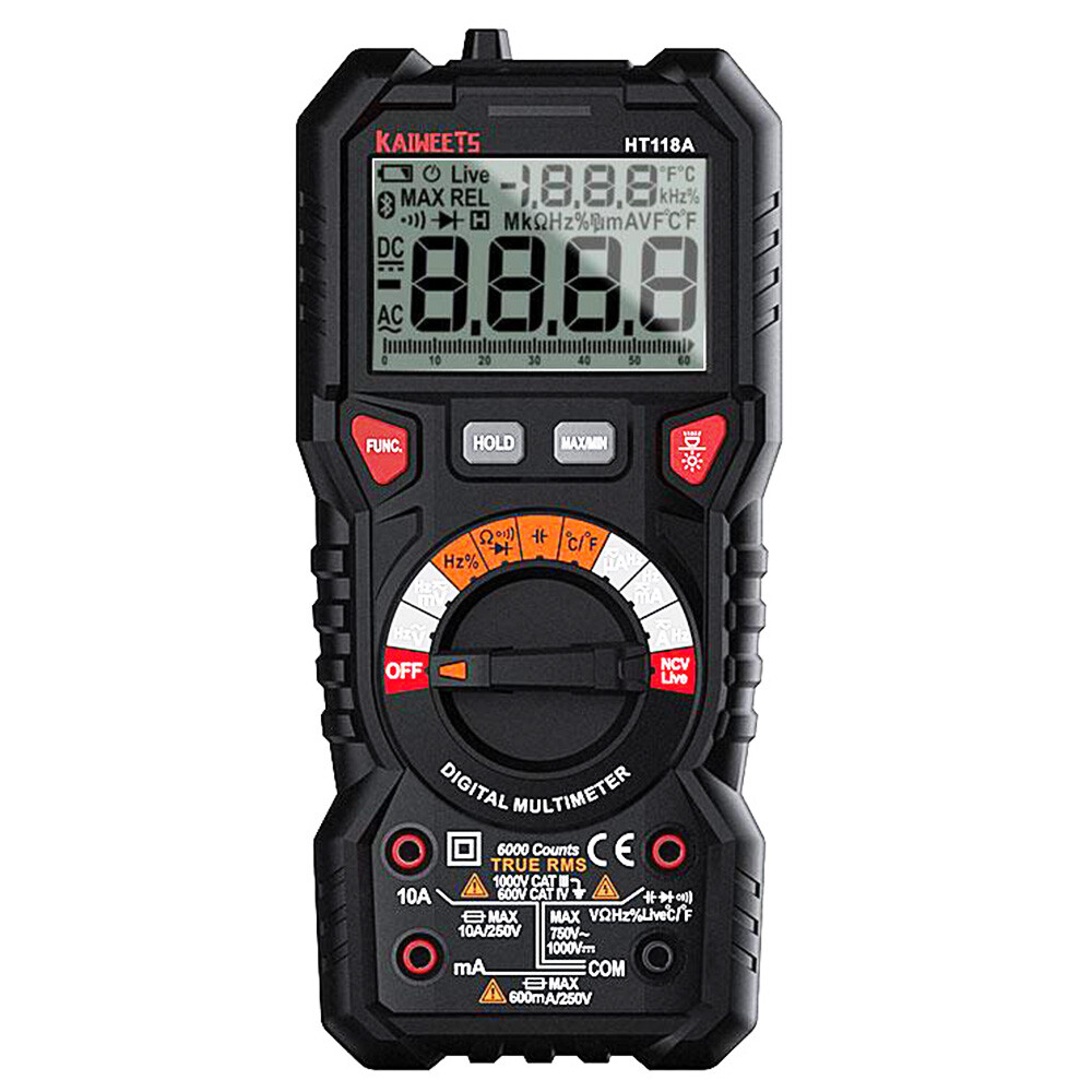 KAIWEETS Digital Multimeter TRMS Voltmeter,Auto-Ranging,6000 Counts,Accurately