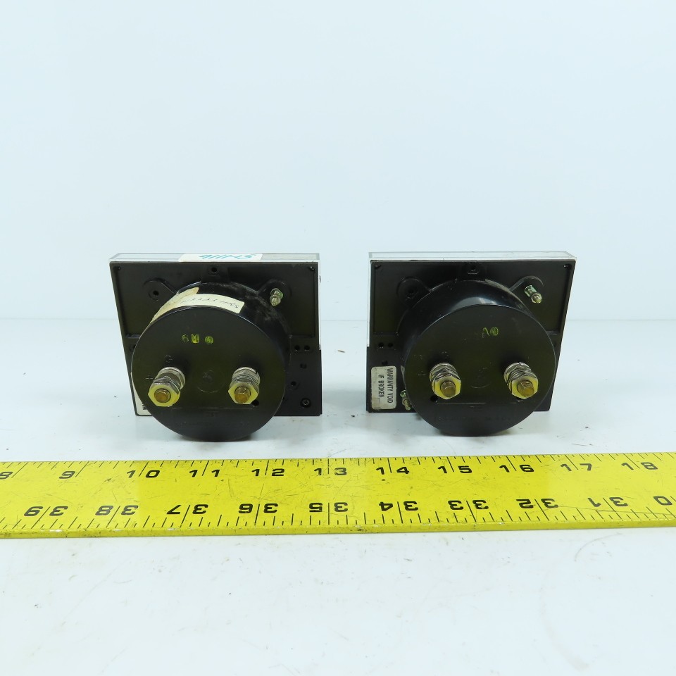 Yew 251300DRDR7JLA Panel Mount DC Amperes Meter Gauge 0-200 & 0-2000 Amps Lot/2