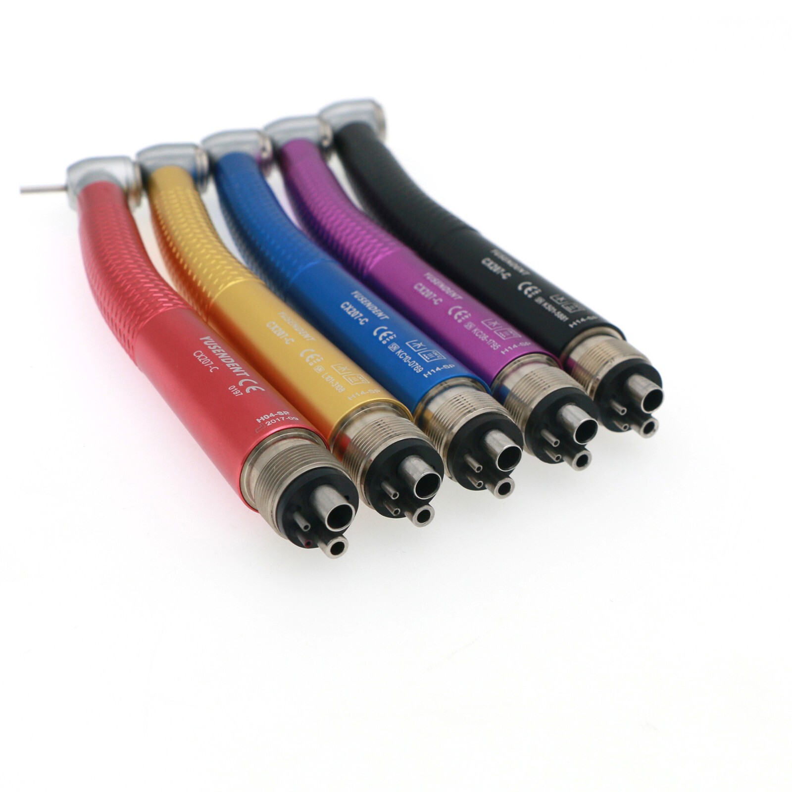 COXO YUSENDENT CX207-C Dental High Speed Air Turbine Handpiece 4 Holes Colorful
