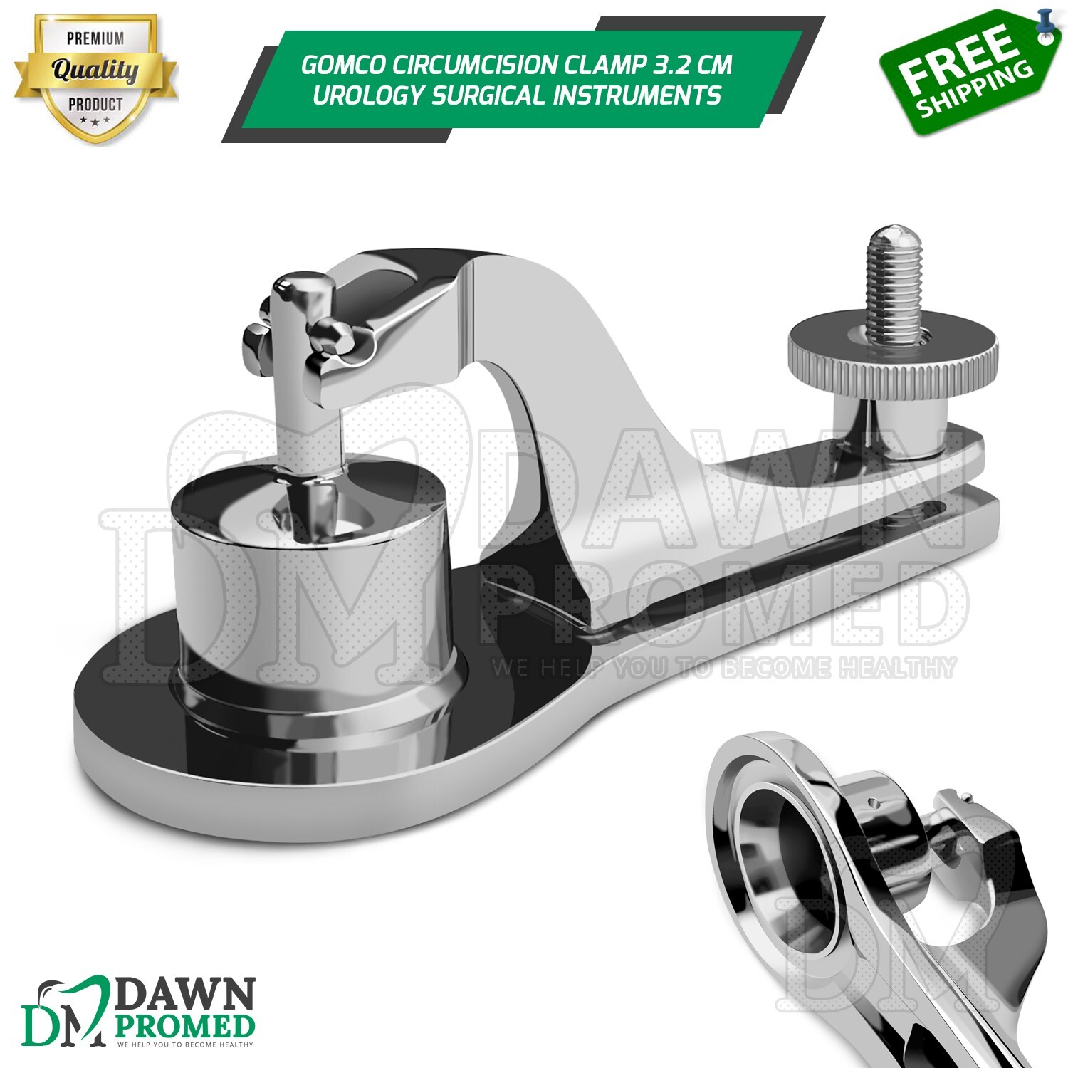 Gomco Circumcision Clamp 3.2 cm Children Boys Urology Surgical Inst German Grade