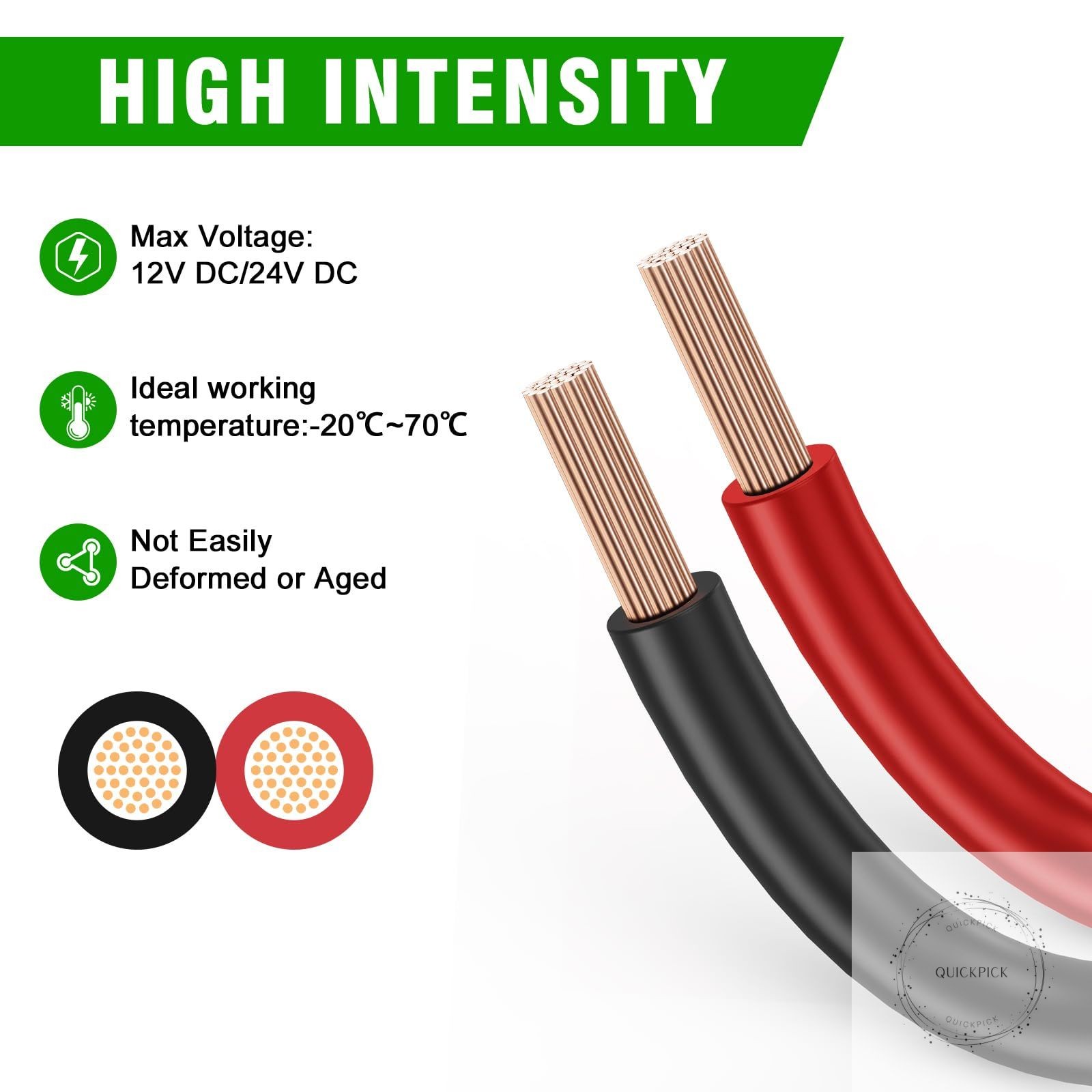 18 Gauge Wire 100FT, 2 Conductors Electrical Wire Red and Black Cable Low Voltag