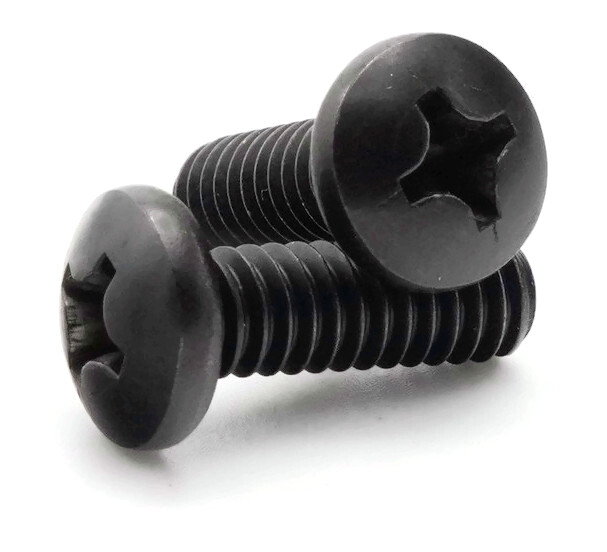 #10-24 Black Oxide Stainless Steel Phillips Pan Head Machine Screw Select Size