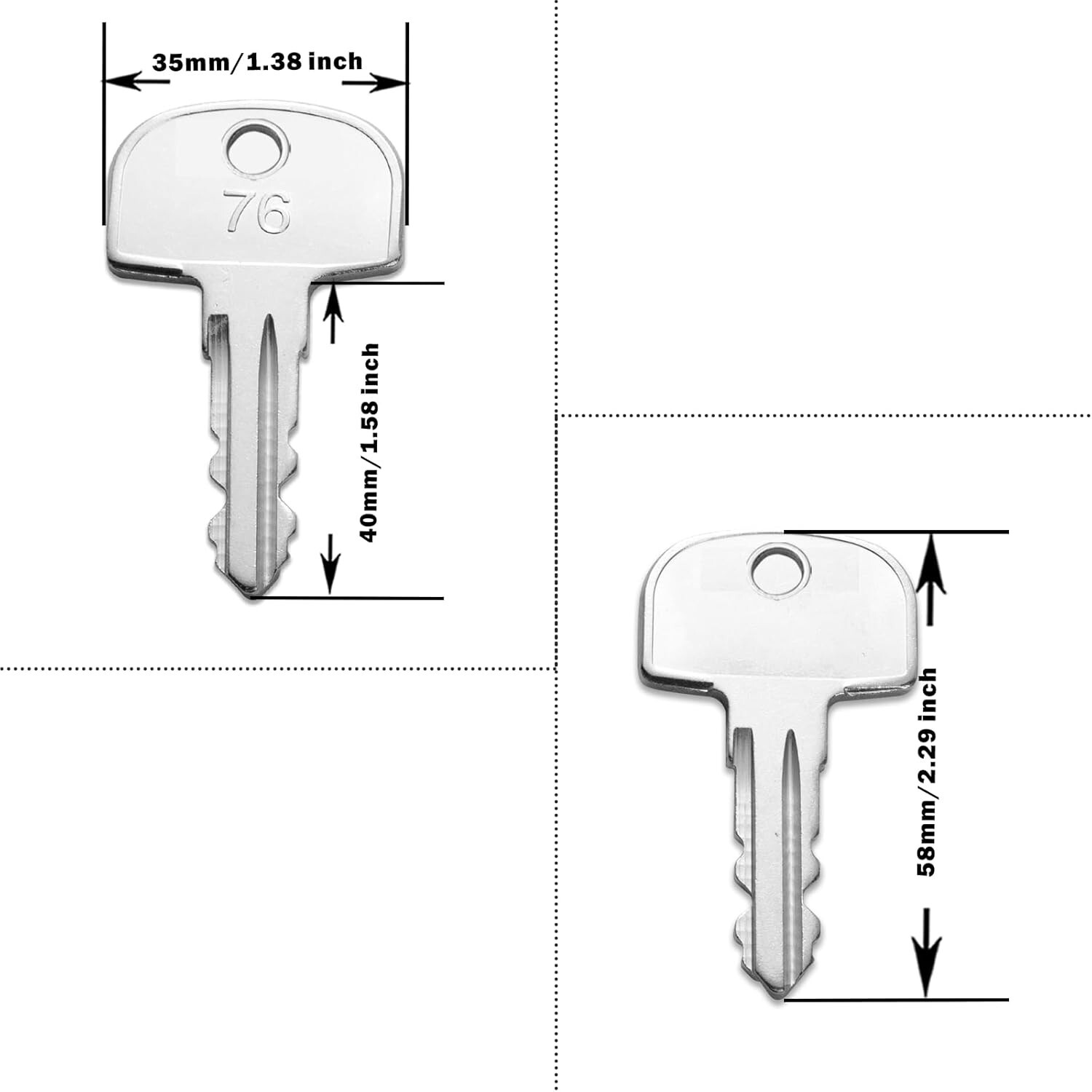 10X 601 Sany Key Fits Sany Mini Excavator Crane Ferris Mower Bluebird school Bus