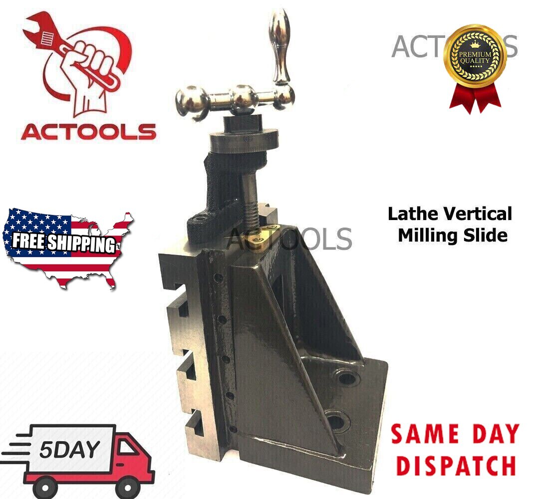 New Lathe Vertical Milling Slide Attachment Fixed Base 4″ x 5″ Inch USA ACTOOLS