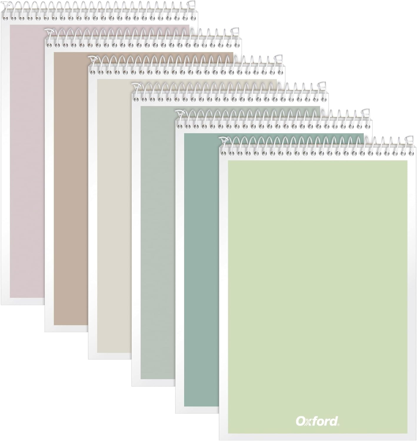 Oxford Steno Spiral Notebooks, Top Bound Steno Pads, 6X9 Inches, Gregg Ruled for