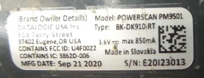 Datalogic Powerscan PM9501 – Free Shipping