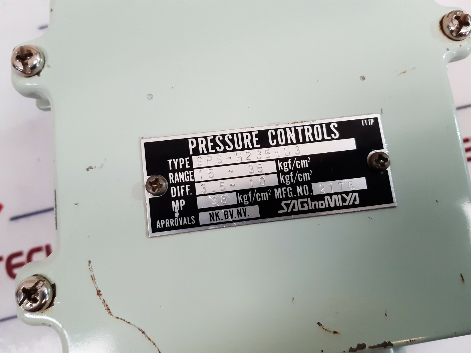 Saginomiya Sps-h235wu3 Pressure Controls