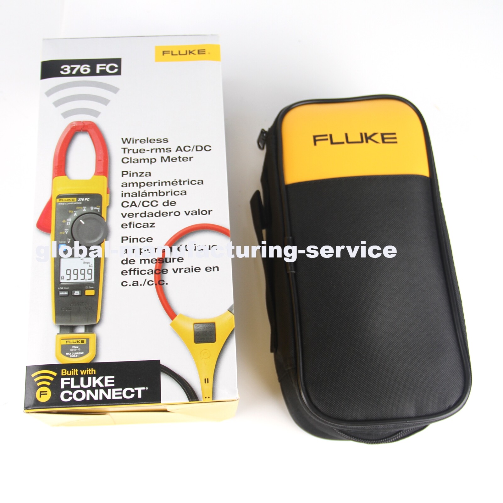 Fluke 376 FC True-RMS AC/DC Volt Ohm Amp Clamp Meter WIFI Connection With iFlex