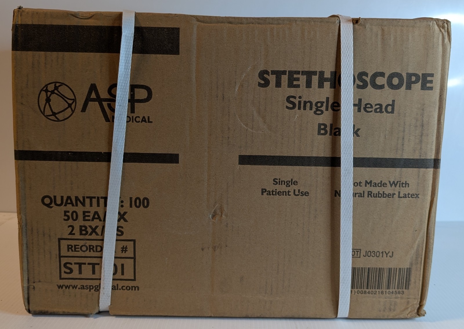 Box of 100 ASP MEDICAL Single Head Patient Hospital Care Stethoscope black New