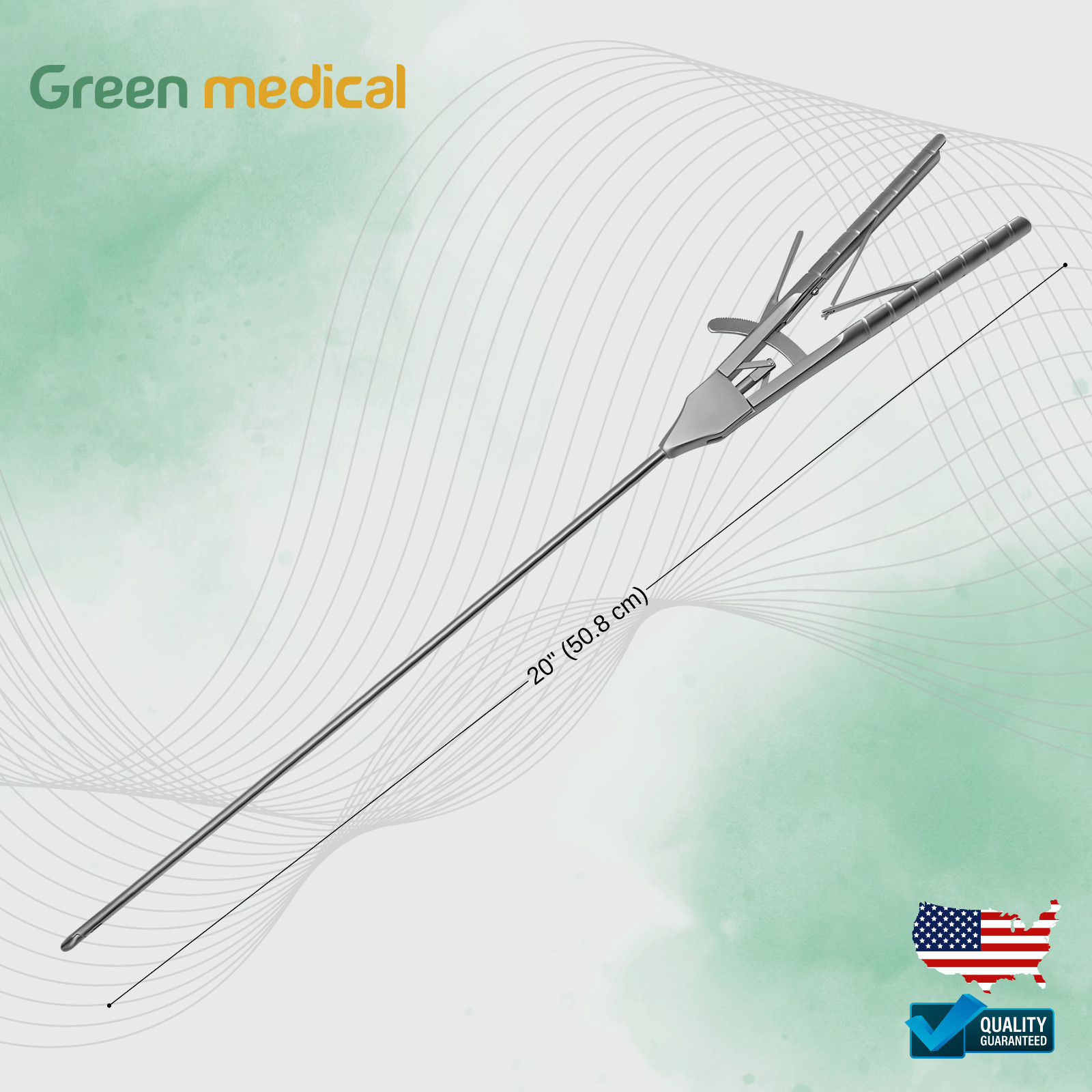 Laparoscopic Sinus Surgery Needle Holder Curved 20″ V Type 5 X 330mm Forceps