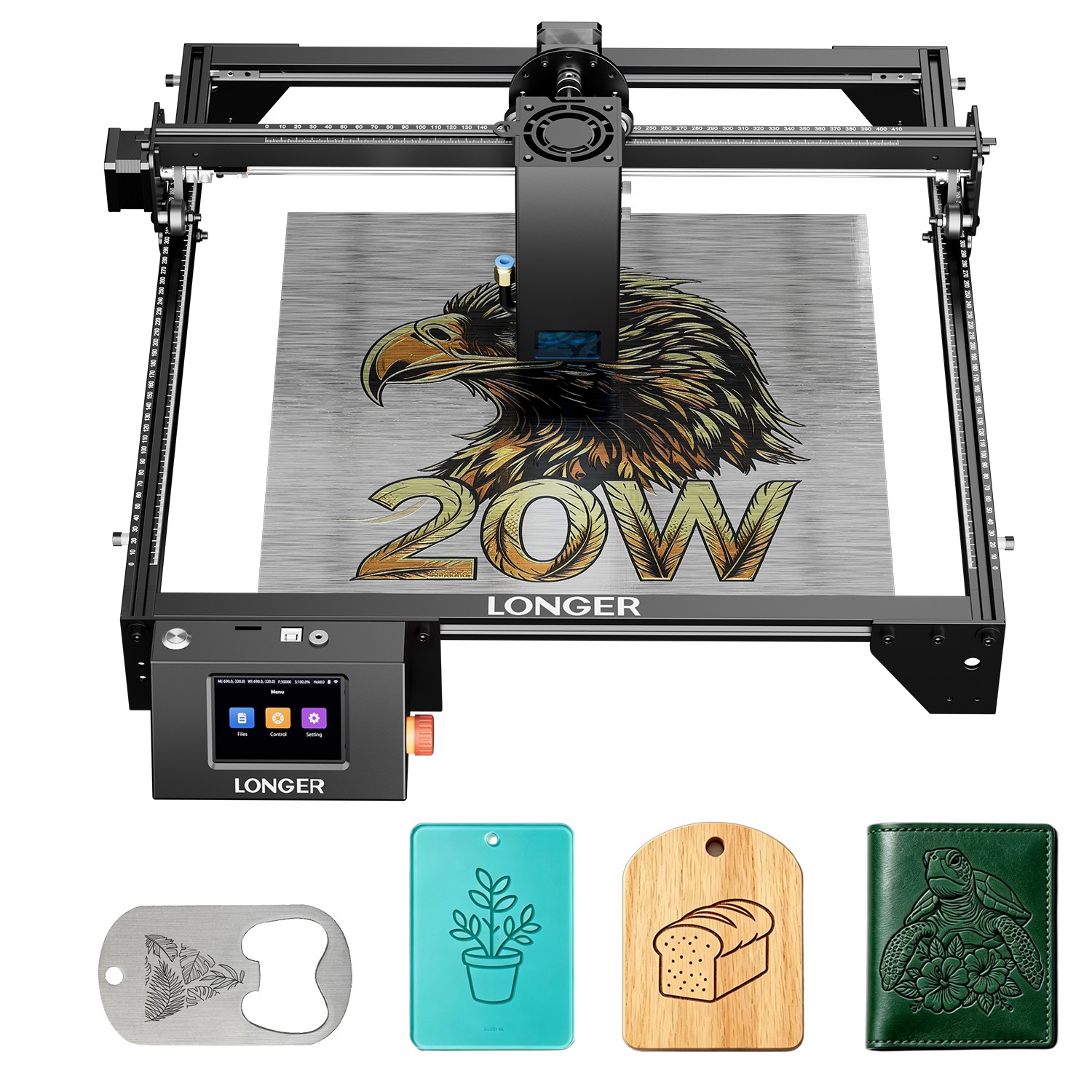 LONGER RAY5 20W Laser Engraver Machine DIY 3.5 ” Color Screen Precision US
