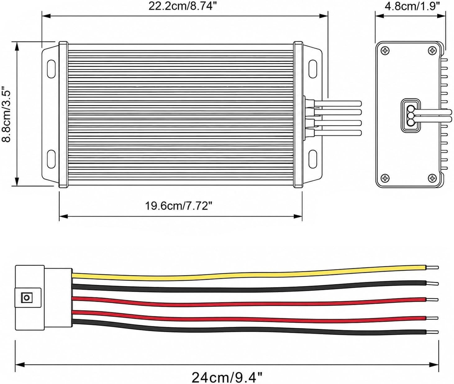 DC-DC 72V 60V 48V Volt Voltage to 12V Step Down Voltage Reducer Regulator 360…