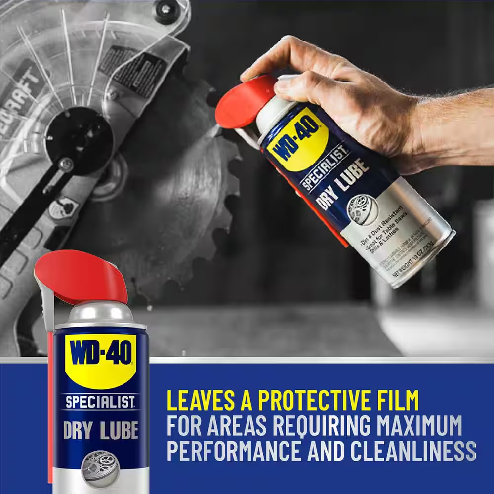 WD-40 Specialist Dirt & Dust Resistant Dry Lube PTFE Spray , 10 OZ
