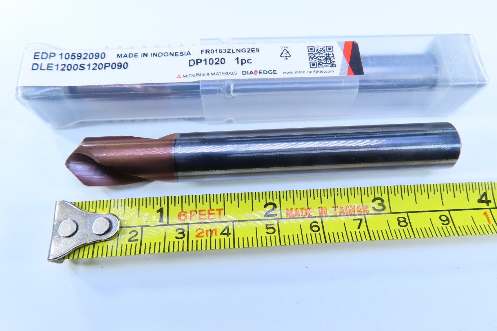 NEW 12.0 MM MITSUBISHI SOLID CARBIDE DLE1200S120P090 DP1020 LONG NC CENTER DRILL