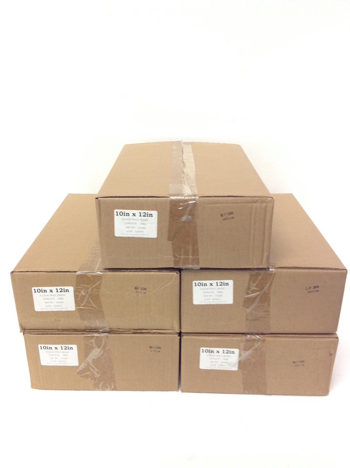 New 1000 10″x12″ Clear Poly 3-Mil Plastic Bags Lay Flat Open Top FDA Free Ship