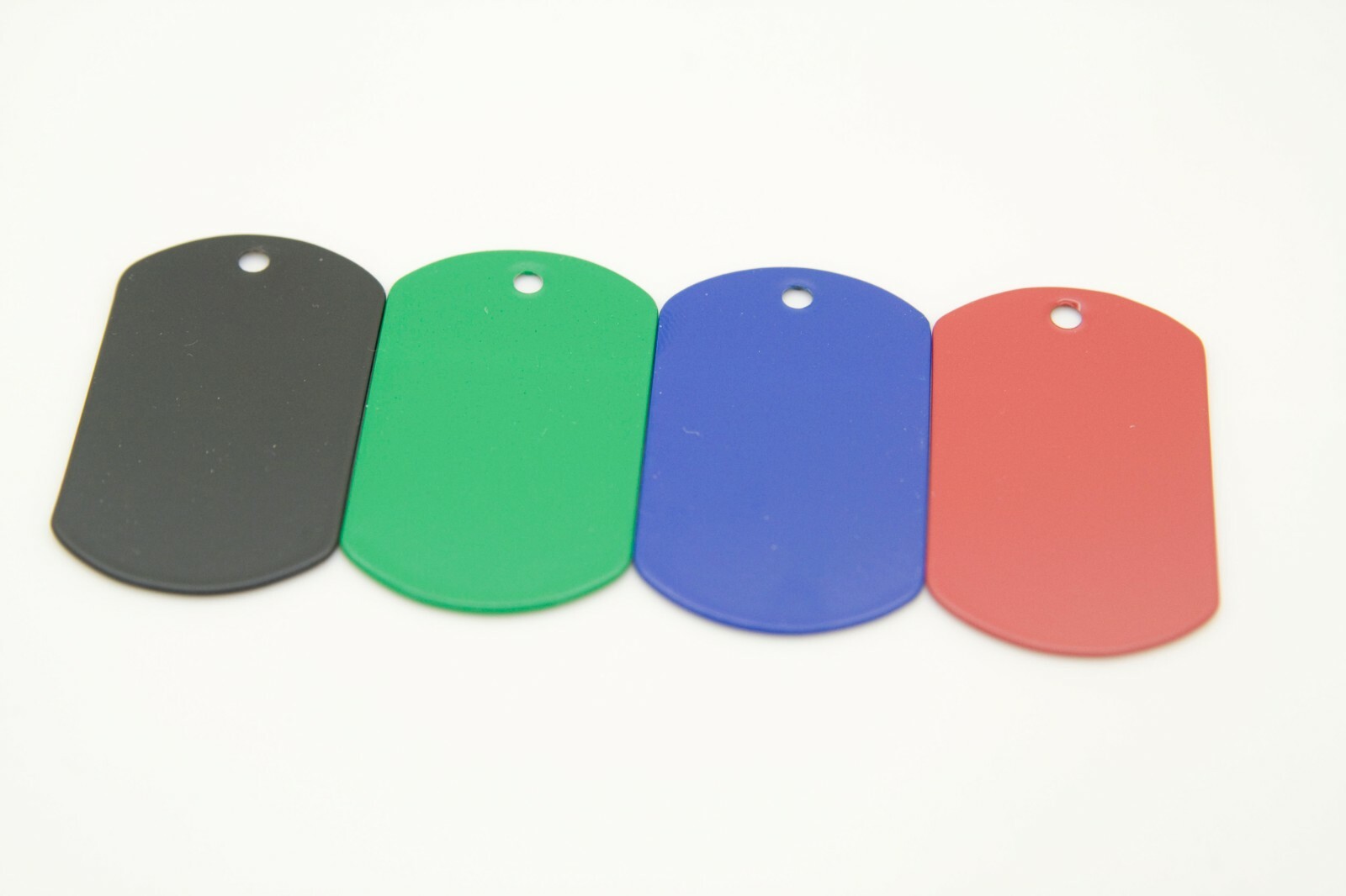 25 Green Black Blue Red Color Blank Military Spec Dog tag Stainless Steel