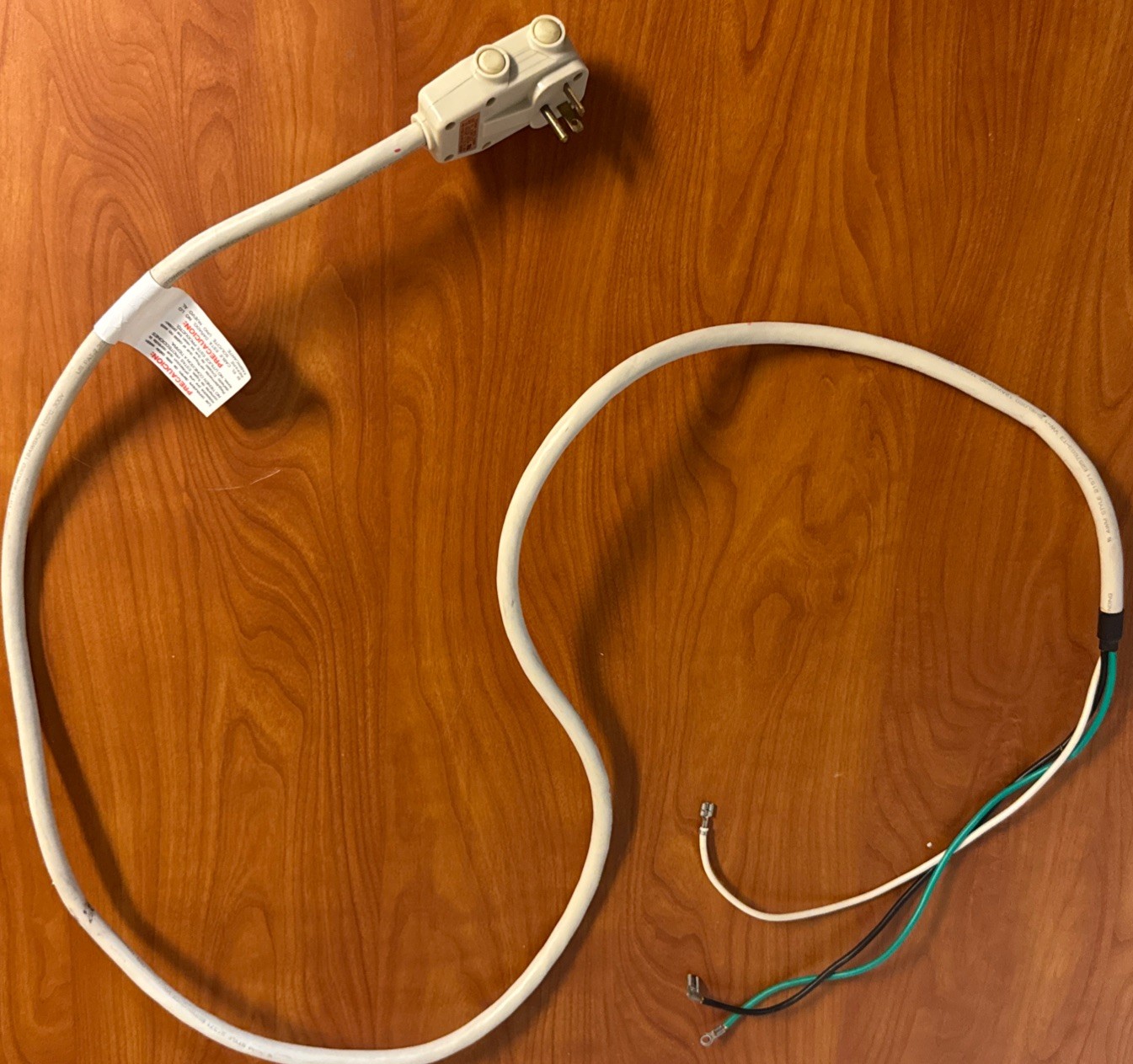 Amana PTAC Power Cord 20A 240V LCDI GFI Tower 30392 Air Conditioner Cord