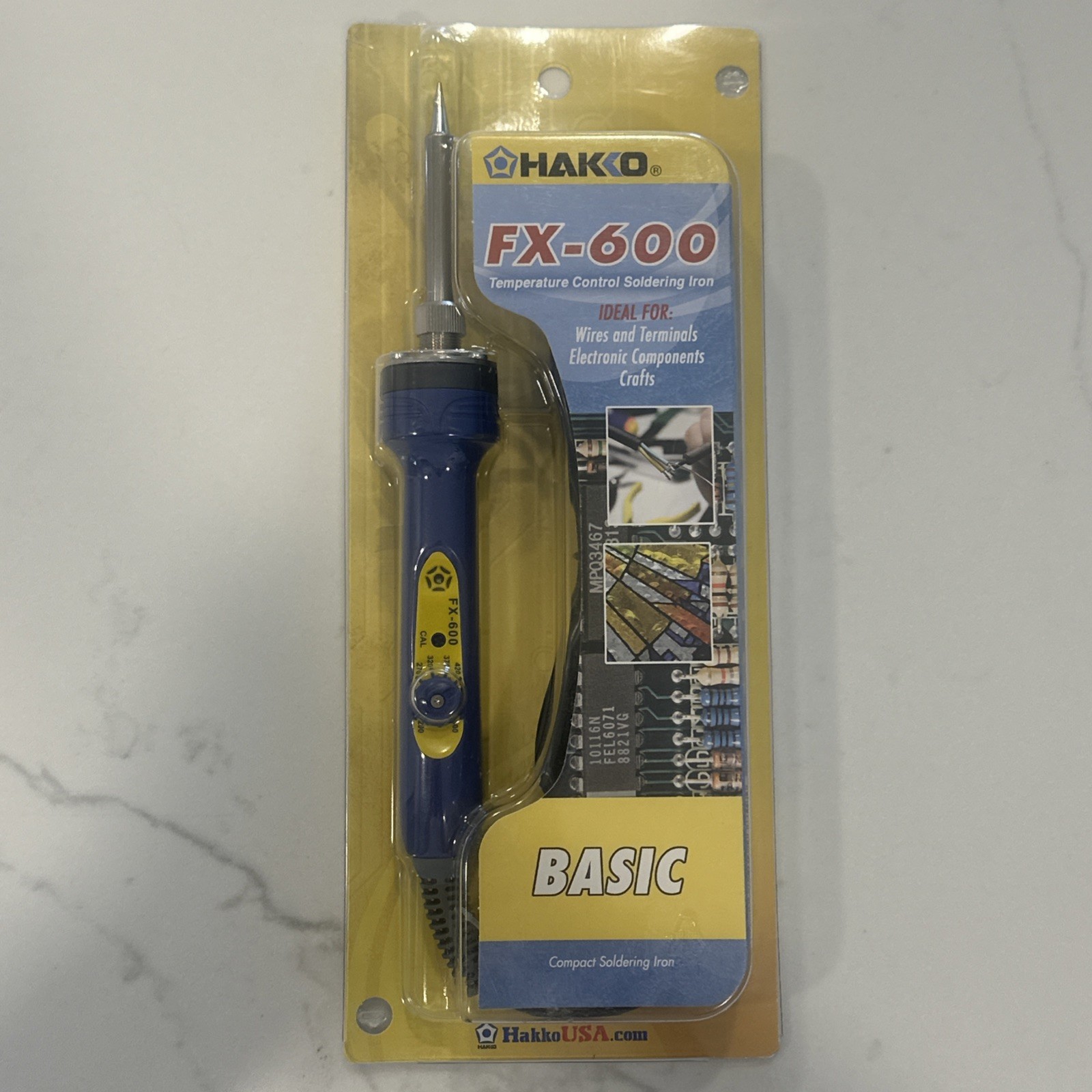 Hakko FX600-02 AC100V Dial Type Temp Control Soldering Iron For Stained Glass
