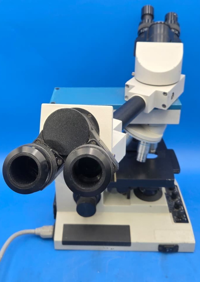 Reichert Microstar IV 410 Dual Head Microscope W/ 4x, 10x, 40x, 100x/1.25
