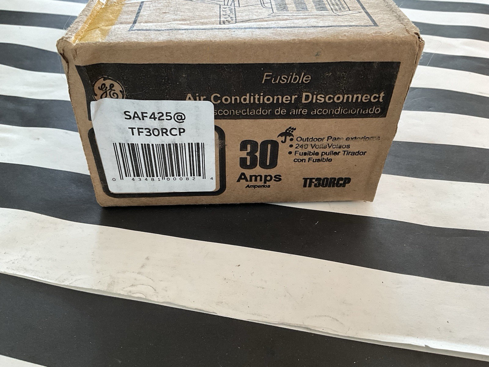 GE TF30RCP 240V 30A AC Disconnect Safety Switch – Gray