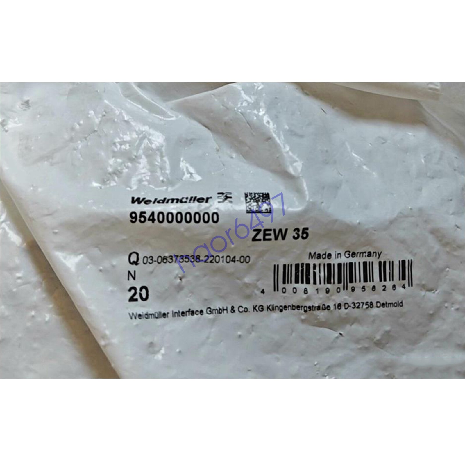 20pcs/Bag New Weidmuller ZEW 35 9540000000 terminal fixing part#QW