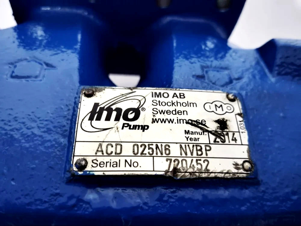 IMO ACD 025N6 NVBP PUMP – 2014