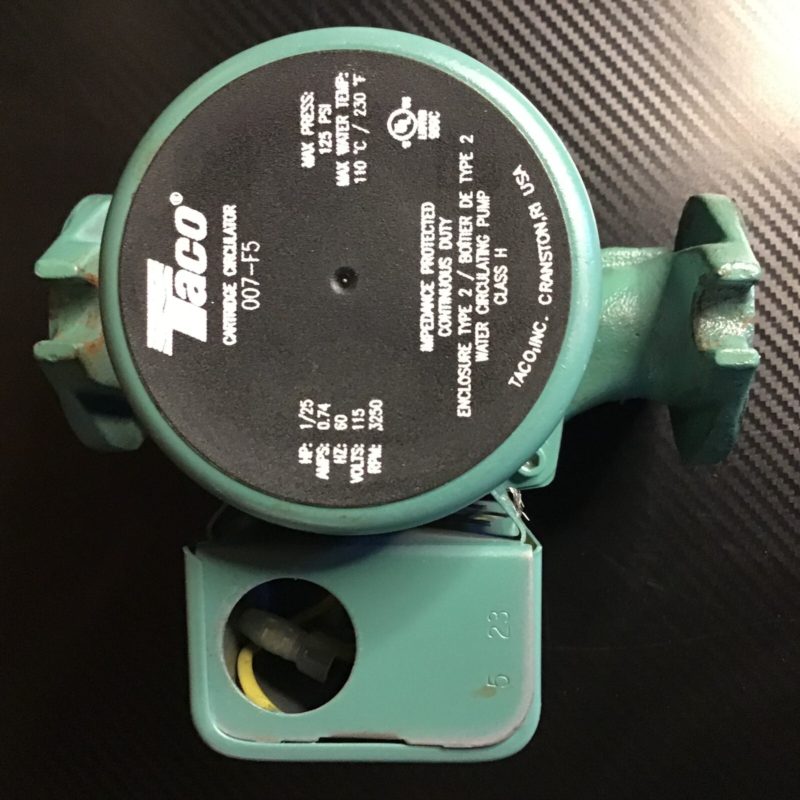 Taco Comfort Solutions 1/25 HP Cast Iron Circulator Pump 007-F5