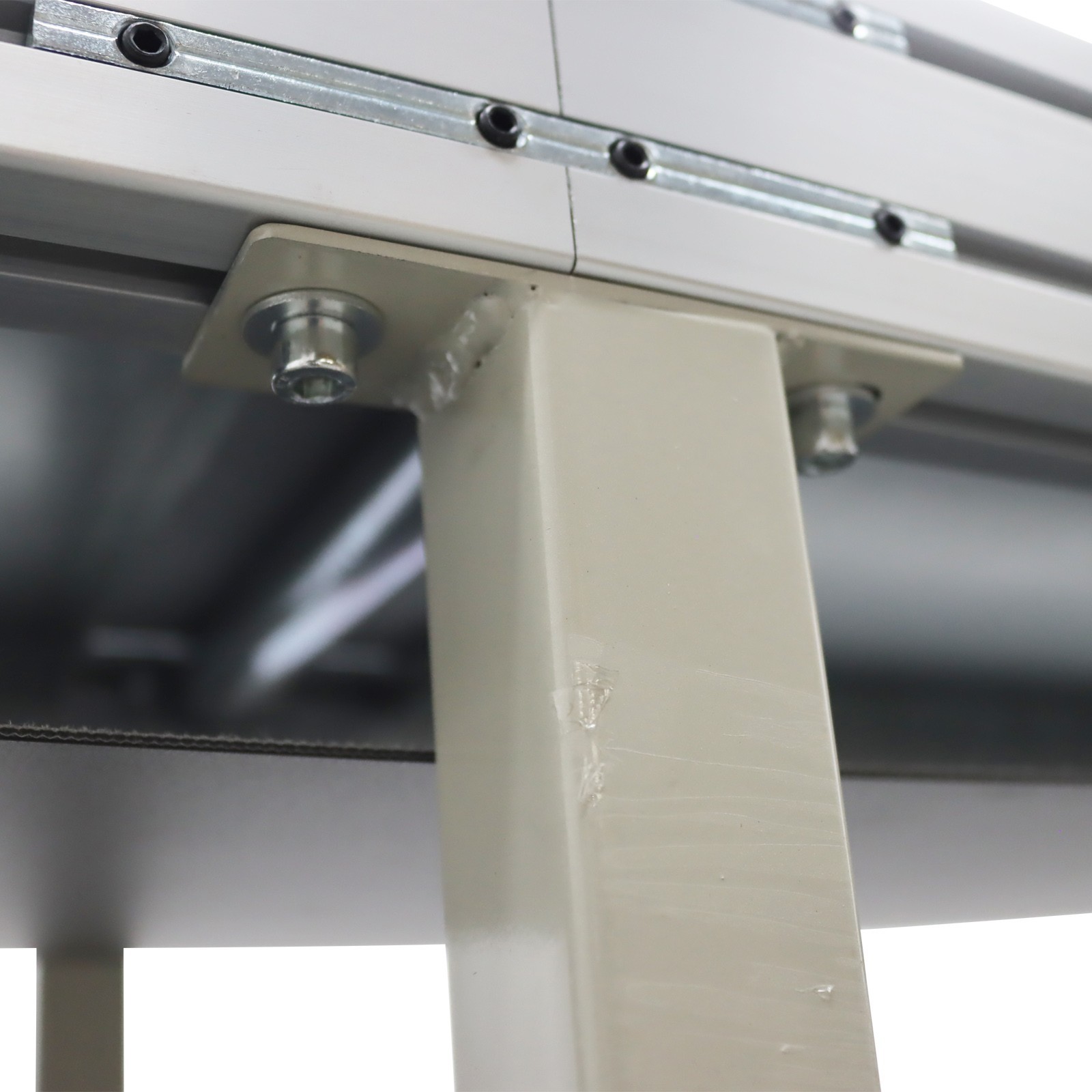 Open Box!Transport System 118in*11.8in L*W Black PVC Conveyor Belt 110V Shipping