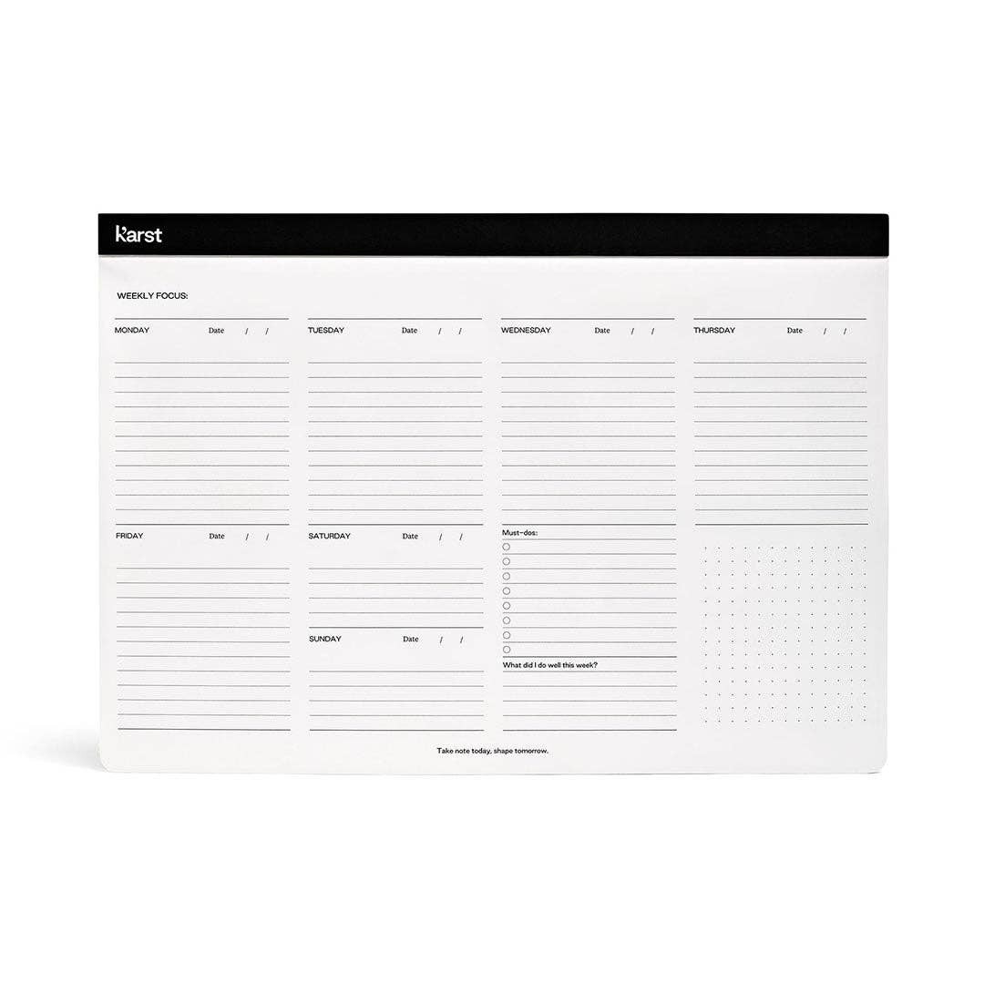 Karst A4 Weekly Desk Planner Pad Undated Stone Paper Minimalist Office Calendar