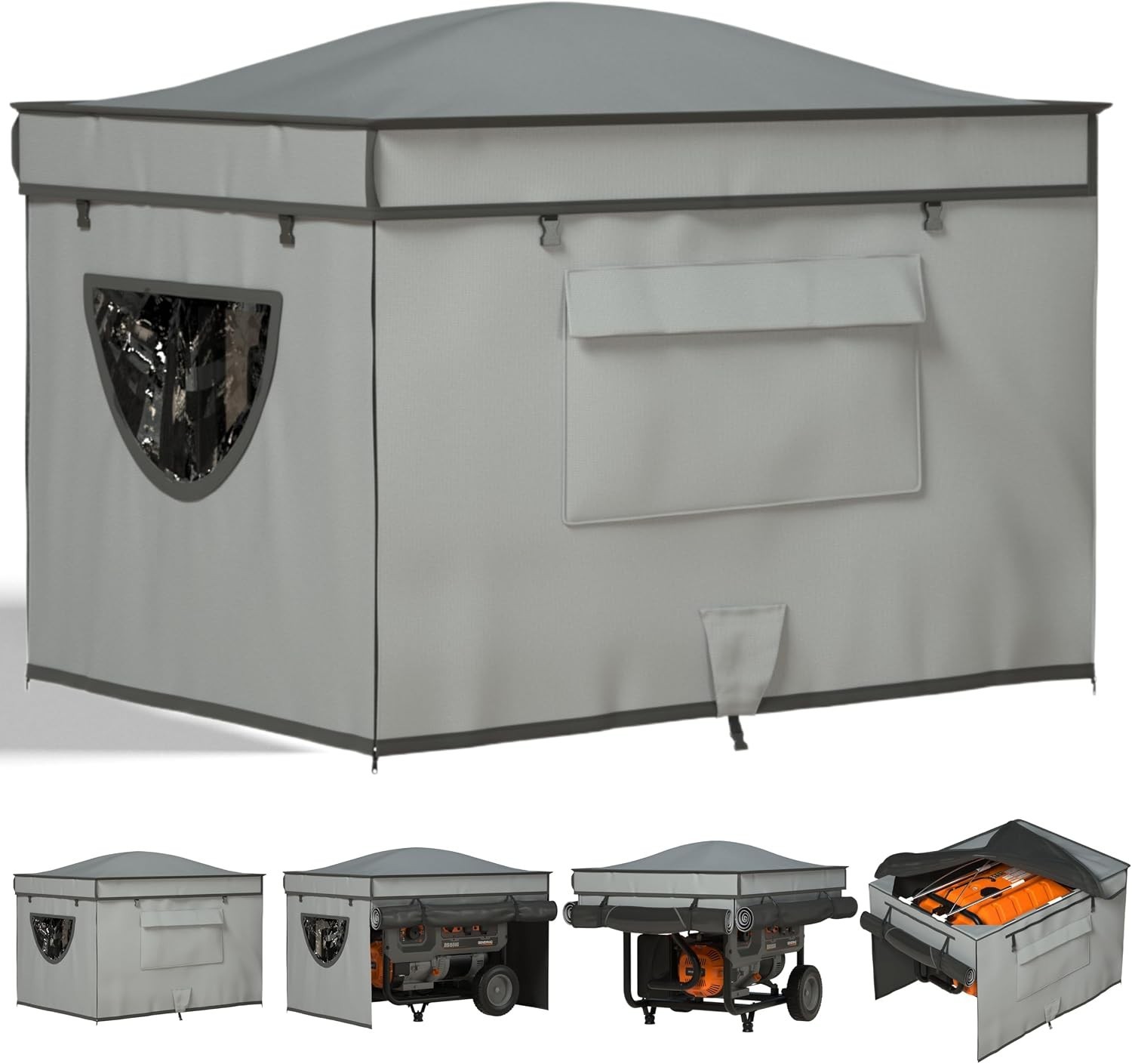 Tent Cover with Bracket,Generator Covers While Running, 38 «x28 » x27 «,Gray…
