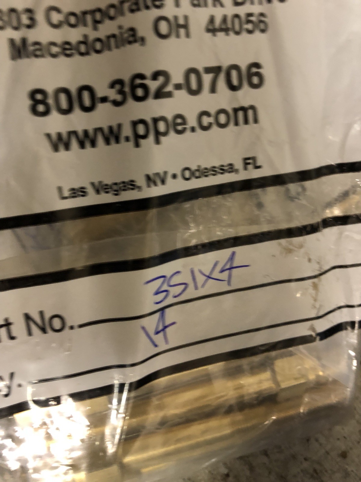 QTY 70 BRASS EXTENSION PLUG 352 X 4 4″ Mixed Sizes Plastic Process Equipment